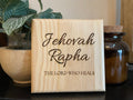 Jehovah Rapha - The Lord Who Heals | Laser Engraved Wood Sign