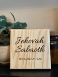 Jehovah Sabaoth - The Lord of Host | Laser Engraved Wood Signs