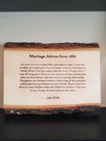 Marriage Advice From 1886 | Wedding Gift | Wall Art | Woodburned Plaque
